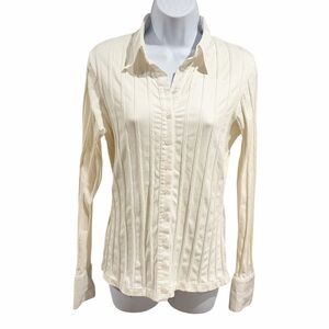 Anne Fontaine Refrain Stretch Collared Top size FR42 US10